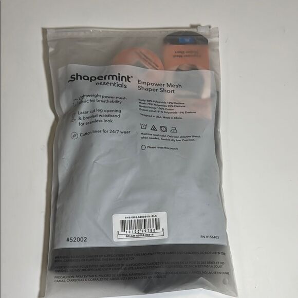 Shapermint Essentials Black Empower Mesh Shaper Short - Picture 10 of 10